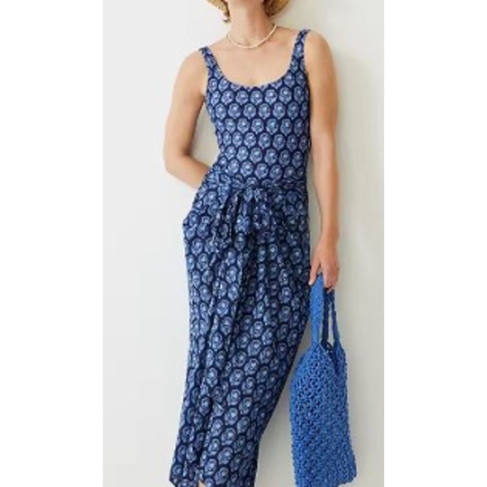 J. Crew Factory Blue Printed Women's Swim Sarong